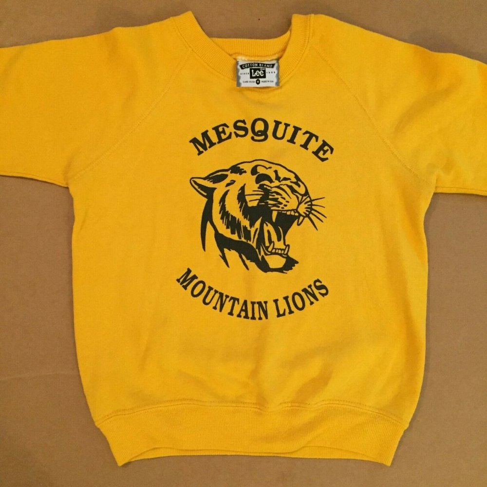 Mesquite Mountain Lions sweatshirt crewneck youth M or XS women's vintage